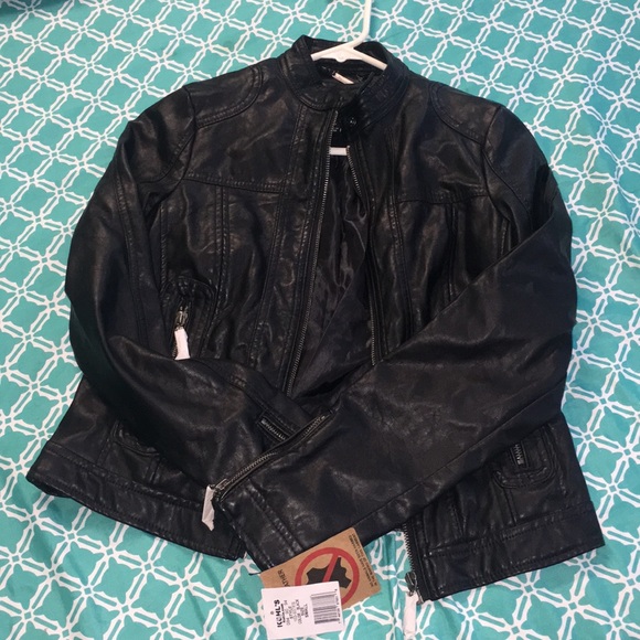 KOHL’S Jackets & Coats Leather Black Jacket Poshmark